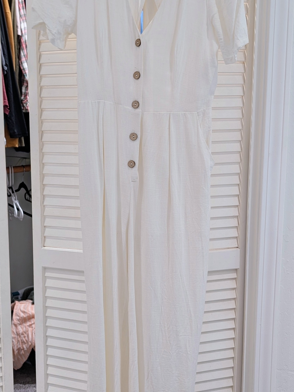 Lumiere White Jumpsuit - Classic Neutral, Size M